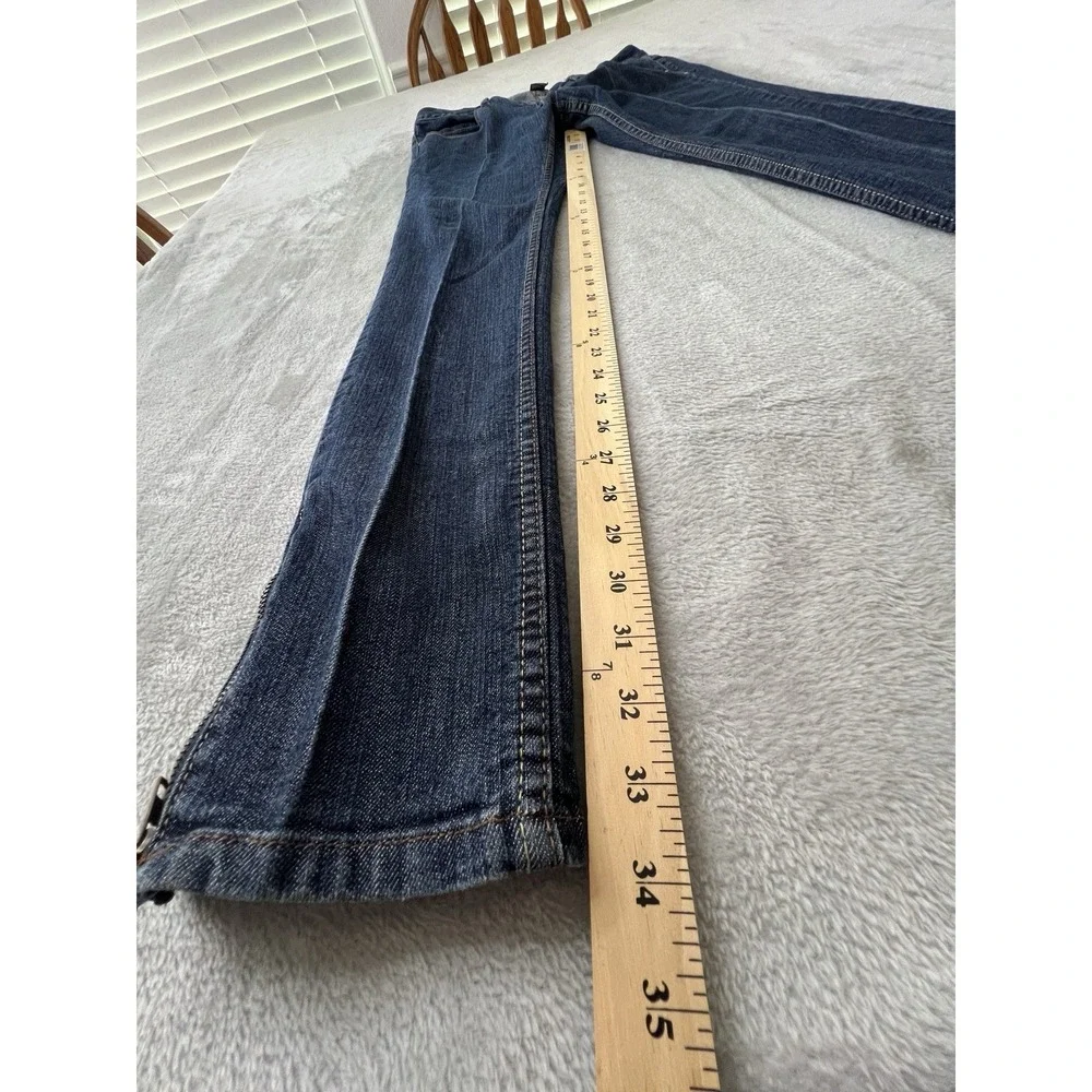 Rocawear Womens Jeans Size 13 Dark Wash Hannah Skinny Leg Ankle Zip Denim